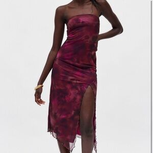 Out From Under by Urban Outfitters Samara Mesh Strapless Midi Dress